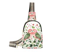 alla moda San Valentino Clover Fiori Amore Bird corpo fanny pack borse impermeabili per le donne crossbody per escursioni