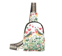 alla moda San Valentino Clover Fiori Amore Bird piccole borse a tracolla antifurto marsupio marsupio per il giorno pack
