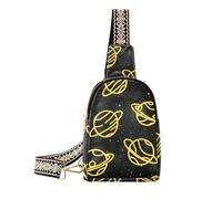 alla moda Space Planet Yellow Black fanny pack crossbody multiuso il marsupio spalla per escursioni