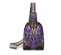 Alla moda Tarocchi Maschera Viola Mistero femminile fanny pack borsa impermeabile per le donne crossbody per il giorno pack, maschera tarocchi viola mistero