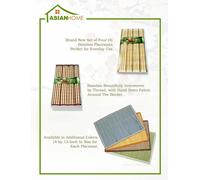 Alla Moda Tovaglietta Bambù Marroncino Bordo Da Asian Home, 4pc (Multicolore)