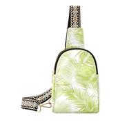 Alla moda Tropical Green Light Summer travel fanny pack carino fanny pack borsa petto per il giorno pack, Verde tropicale chiaro estate