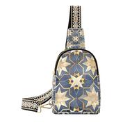 Alla moda Un modello geometrico di stelle e linee borsa a tracolla uomo borsa da viaggio impermeabile per gli uomini per il viaggio, Un motivo geometrico di stelle e linee, 1 size