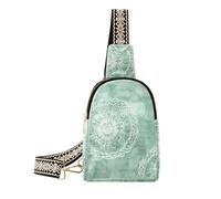 Alla moda Un Soft Sage Green Sfondo borsa a tracolla da viaggio multiuso nero marsupio per il giorno pack