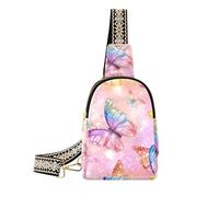 Alla moda Una farfalla che scintilla piccola borsa a tracolla carino fanny pack borsa a tracolla per escursioni