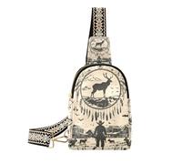 Alla moda Western Cowboy Dream Catcher fanny pack borsa impermeabile corpo borse per le donne per l'escursionismo, Acchiappasogni cowboy occidentale, 1 size