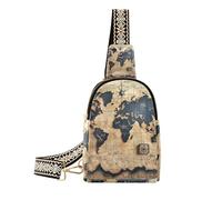 alla moda World Game Treasure Map Pirates fanny pack crossbody carino corpo fanny pack per il giorno pack, mondo GIOCO mappa del tesoro Pirati, 1 size