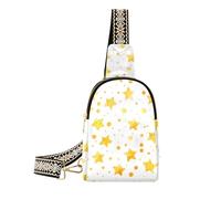 Alla moda Yellow Star Bubble piccolo marsupio antifurto borse a tracolla per le donne per l'escursionismo, Bolla stella gialla