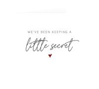 allaboutthebump AWe've been keeping a little secret - Biglietto per annuncio di gravidanza, Baby Reveal, 15 x 15 cm, con piccolo messaggio segreto, busta inclusa