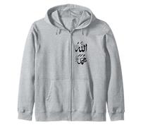 Allah Musulmano e profeta Maometto Nome Script Arabo Islam Felpa con Cappuccio