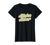 Allahu Akbar Maglietta con Stampa Grafica Economica, Donna, Nero, M