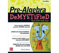 Allan Bluman Pre-Algebra DeMYSTiFieD, Second Edition (Tascabile) Demystified
