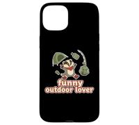 All'aperto Amante Badger Camping Avventura Divertente Natura Retro Custodia per iPhone 15 Plus