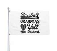 All'Aperto Bandiera Da Cortile 90X150Cm Baseball Grandma Yell The Loudest Bandieras Da Giardino Colore Vivido Bandieras Pirati Per Giardino, Decorazione Domestica, Cortile