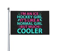 All'Aperto Bandiera Da Cortile 90X150Cm I'M An Ice Hockey Girl It'S Like A Normal Girl But Much Cooler Bandieras Da Giardino Piccola Bandieraes Dell'Individualità Per Camion, Giardino, Cortile