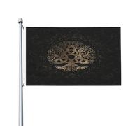 All'Aperto Bandiera Da Cortile 90X150Cm Viking Norse Mythology Tree Of Life Bandieras Da Giardino Piccola Bandierine Per Giardino, Decorazione Domestica, Cortile