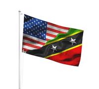 All'Aperto Bandiera Da Dell'Individualità 90X150Cm American Saint Kitts And Nevis Bandiera Da Cortile Outdoor Bandiera Da Giardino Per La Fattoria All'Aperto, Barca, Decorazione Domestica