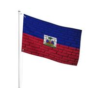 All'Aperto Bandiera Da Personalizzata 90X150Cm Haitian On Wall Bandiera Da Pirati Resistente Ai Raggi Uv Bandiera Da Giardino Per Giardino, Barca, Cortile