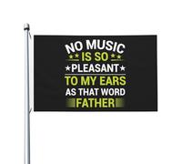 All'Aperto Bandierine 90X150Cm No Music Is So Pleasant To My Ears As That Word Father Bandieras Pirati Piccola Bandieras Da Giardino Per Giardino, Cortile, La Fattoria All'Aperto