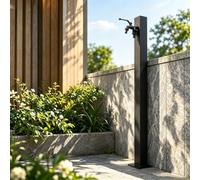 All'aperto, Proprio Contro Il Muro, Colonna D'acqua Verticale | Rubinetto in Acciaio Inossidabile Resistente Al Gelo, Per L'irrigazione Di Giardini E Pascoli,Black 2,60cm/23.6in