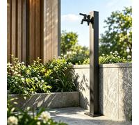 All'aperto, Proprio Contro Il Muro, Colonna D'acqua Verticale | Rubinetto in Acciaio Inossidabile Resistente Al Gelo, Per L'irrigazione Di Giardini E Pascoli,Black 1,95cm/37.4in