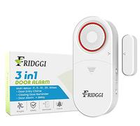 Allarme 3 in 1 - Allarme porta congelatore con ritardo, 0/5/10/30/60 secondi, 2/5 minuti, promemoria per porte e finestre, da 80 a 120 dB, ritardo temporale per porte e finestre (bianco)