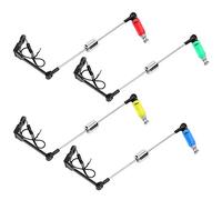 Allarme Abboccata Pesca con LED, Materiale Acciaio Inox+Plastica, Adatto a Tutte le Canna da Pesca, Antifalso Allarme