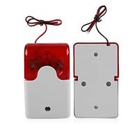 Allarme Acustico e Stroboscopico 12V Cicalini 13 × 9 × 5 12V Sirena Stroboscopica Cablata Allarme Sonoro Luce Rossa Stroboscopica Sirena Sonora di Allarme di Sicurezza