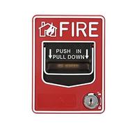 Allarme Antincendio Stazione di Tiro Manuale a Doppia Azione, 9-28 V CC Manuale a più Fili Sicurezza Pulsante di Allarme della Stazione di Tiro Antincendio Pulsante di