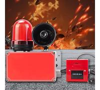 Allarme antincendio wireless con suono e luce, funzionamento Plug & Play, portata 25-100 m, sirena da 120 dB, nessun cablaggio necessario for fabbriche e siti