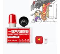 Allarme antincendio wireless con suono e luce, telecomando, sirena da 130 dB, nessun cablaggio richiesto, ideale for fabbriche e cantieri.