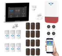 Allarme Casa Senza Fili con Sirena Esterna Kit Antifurto Casa Wireless con App e