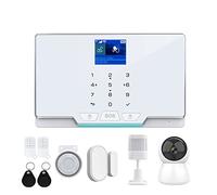 Allarme Casa Senza Fili, G20 Tuya WiFi GSM di allarme di sicurezza Apps Controlla il sensore della porta wireless a colori a colori PIR Rilevare con IP Telecamera(C)