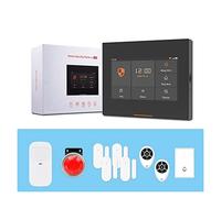 Allarme Casa Senza Fili, Tuya Wifi + GSM di allarme kit di sicurezza domestica tocca lo schermo intero for la vita intelligente con sensore della porta PIR Rivelatore(G)