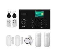 Allarme Casa Senza Fili, Wifi GSM Burglar Home Security Alarm Alarm System Kit Wireless Alarming Kit Tuya SmartLife App supporta il rivelatore cablato wireless(PG108-2G-B)