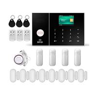 Allarme Casa Senza Fili, Wifi GSM Burglar Home Security Alarm Alarm System Kit Wireless Alarming Kit Tuya SmartLife App supporta il rivelatore cablato wireless(PG108-4G-K)