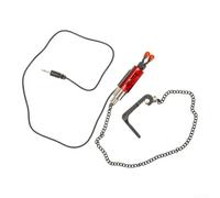 Allarme compatto per abboccata alla carpa, 41 cm, design portatile (rosso)