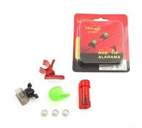 Allarme con morsetto e blocco per canna da pesca con luce di segnalazione a LED per uso notturno, migliora la tua esperienza di pesca (doppio uso)