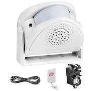 Allarme con sensore di movimento con sirena per interni, telecomando wireless a infrarossi PIR, sistema di allarme antifurto, allarme 90 dB e luce rossa lampeggiante, per casa/capannone/garage/furgone