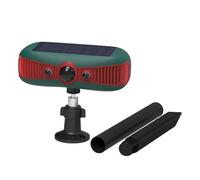 Allarme con sensore di movimento solare, 2 clacson, 13 suoni, 4 modalità, rilevatore di movimento, LED rosso e blu, allarme con sensore di impermeabile per fattoria, giardino, casa