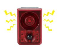 Allarme con Sensore di Movimento Solare, Allarme con Luce Stroboscopica di Sicurezza Impermeabile con Telecomando con Sensore di Movimento a 120°, 3 modalità 3 Livelli di Volume,