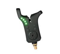 Allarme da pesca a LED con design a stecca luminosa, sensibilità regolabile e controllo delle impostazioni del suono, base filettata 3/8 per uso a riva, canna da pesca elettronica, allarme LED