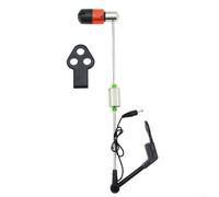 Allarme da pesca con accessori luminosi, ideale per la pesca notturna e compatibile con diversi modelli di staffe (rosso)