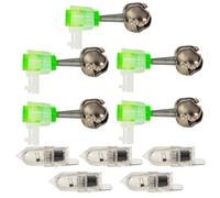 Allarme di canna campane, campane per canne,Campane gemelle Indicatore in mare - Attrezzatura di allarme sonoro versatile per il buio della Sea del fiume Wild Lake