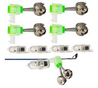 Allarme di canna campane, campane per canne,Campane gemelle Indicatore in mare - di allarme sonoro do versatili efficienti clip di luce a LED per il buio del lago sa