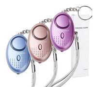 Allarme di emergenza personale con torcia a LED, 3 pezzi 140db Allarme di sicurezza anti-aggressione portatile per donne, bambini, anziani, studenti, jogger, oro
