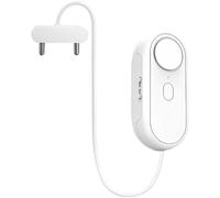 Allarme di perdite d'acqua wireless con cavo sensore da 1,10 m, rilevatore intelligente di perdite d'acqua con telecomando, sensori di troppopieno a doppia modalità per casa