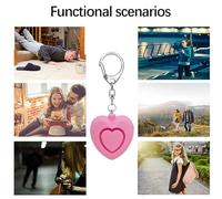 Allarme Di Sicurezza Personale - 125dB Dispositivo A Forma Di Cuore Per Avvisi Di Protezione,Allarme Di Sicurezza Portachiavi Con Luce | Per Donne Ragazze Bambini Anziani Corsa Camminata Da Soli In Pa