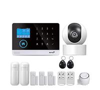 Allarme domestico Wireless 4G di allarme di sicurezza domestica for APP Tuya con sensore di movimento for animali domestici Rilevatore di fumo Gas,Espandibile(T)