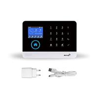 Allarme domestico Wireless 4G di allarme di sicurezza domestica for APP Tuya con sensore di movimento for animali domestici Rilevatore di fumo Rilevatore di gas,Espandibile(O)